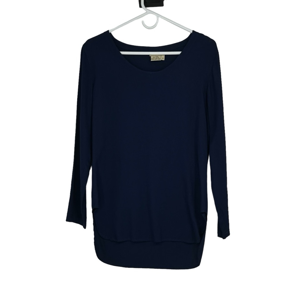 *Women’s Vintage Calvin Klein Sport Size Small Blue Rayon Long Sleeve Tunic Top
